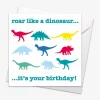 Multi Dino Birthday Card