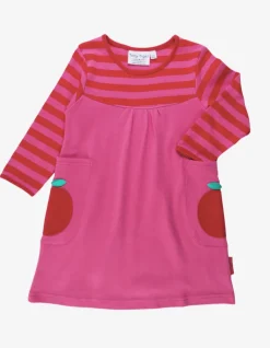 Organic Apple Applique Long-Sleeved Dress