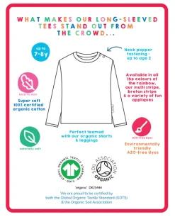 Organic Apple Print Long-Sleeved T-Shirt