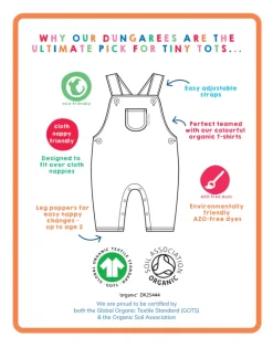Organic Arctic Print Dungarees