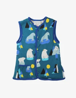 Organic Arctic Print Reversible Gilet