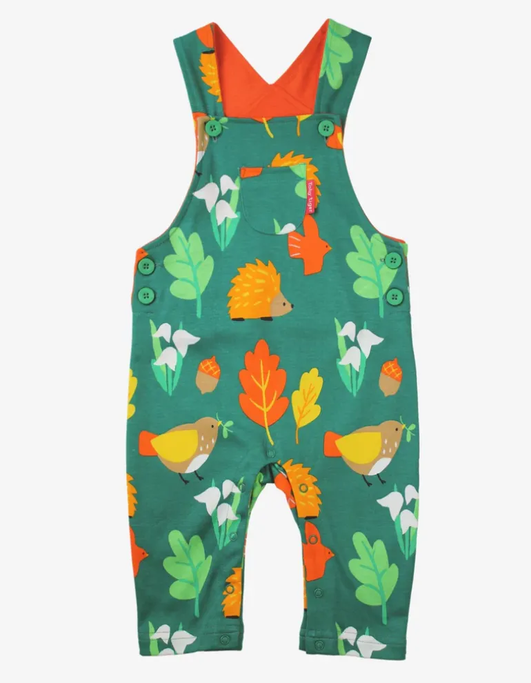 Organic Autumn Print Dungarees