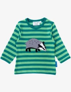 Organic Badger Applique Long-Sleeved T-Shirt