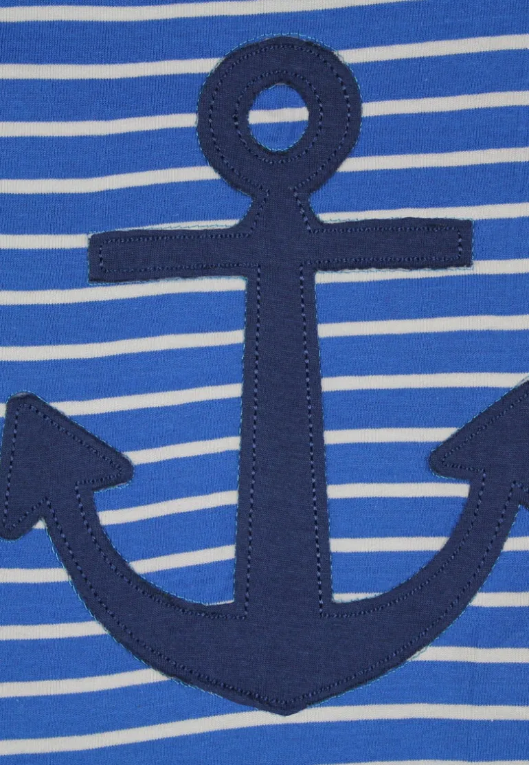 Organic Blue Anchor Applique Short Sleeved T-Shirt