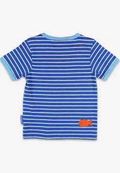 Organic Blue Anchor Applique Short Sleeved T-Shirt