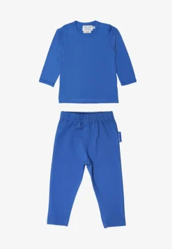 Organic Blue Basic Long-Sleeved T-Shirt & Leggings Bundle