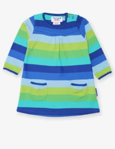 Organic Blue Multi Stripe Dress