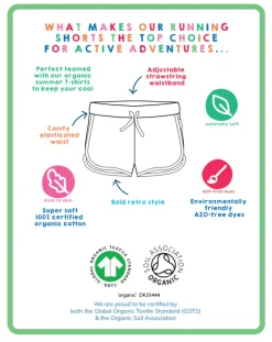 Organic Blue Running Shorts