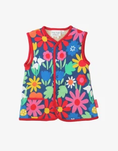 Organic Bold Floral Reversible Gilet