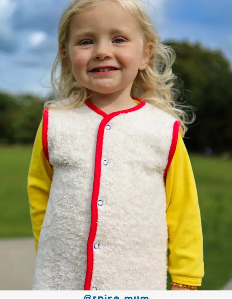 Organic Bold Floral Reversible Gilet