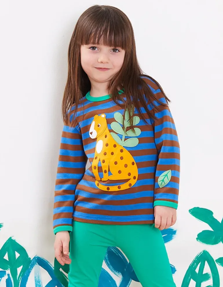 Organic Born Free Leopard Applique T-Shirt