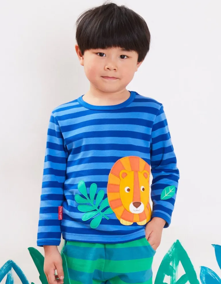 Organic Born Free Lion Applique T-Shirt