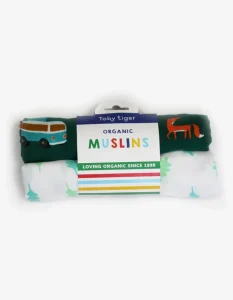 Organic Campervan Print Muslin 2-Pack