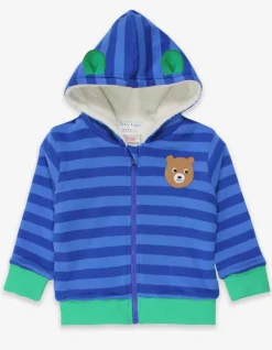 Organic Camping Bear Applique Hoodie