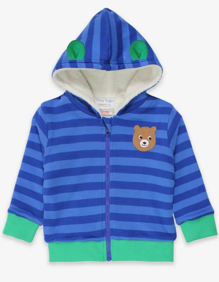 Organic Camping Bear Applique Hoodie