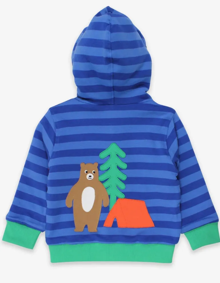 Organic Camping Bear Applique Hoodie