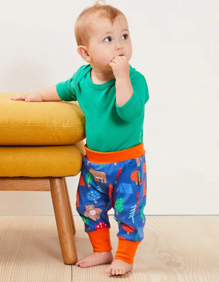 Organic Camping Bear Print Yoga Pants