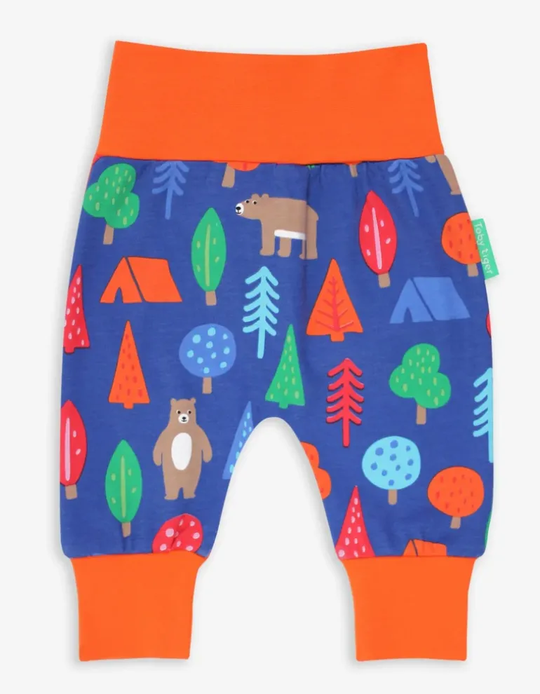 Organic Camping Bear Print Yoga Pants