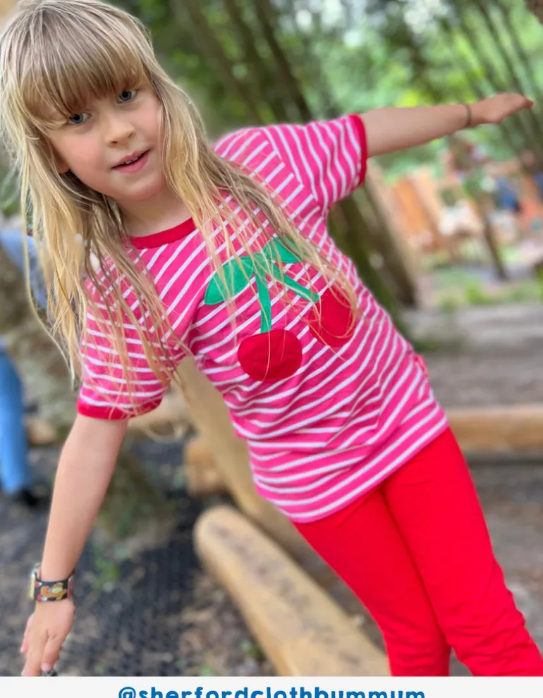 Organic Cherry Applique T-Shirt