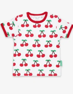 Organic Cherry Print T-Shirt
