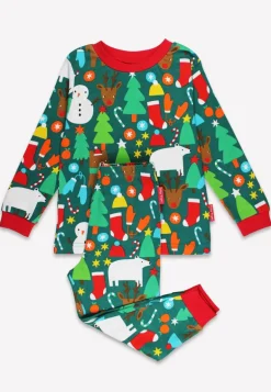Organic Christmas Bear Print Pyjamas