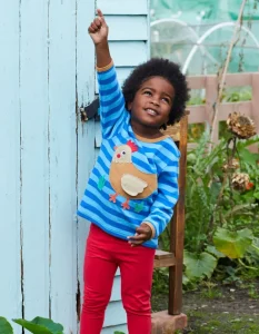 Organic Clucky Chicken Applique T-Shirt