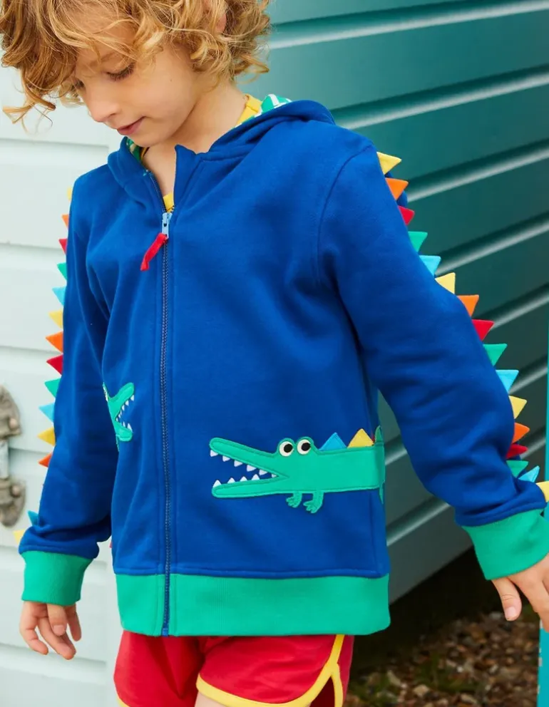 Organic Crocodile Applique Hoodie