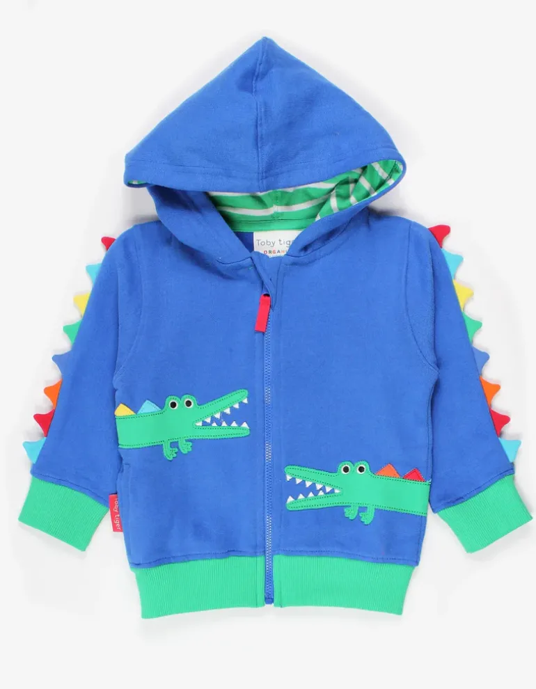 Organic Crocodile Applique Hoodie