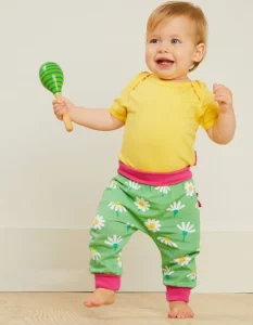 Organic Daisy Print Yoga Pants