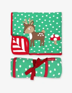 Organic Deer Applique Blanket