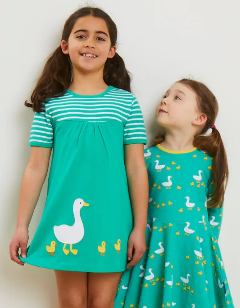 Organic Duck Applique Dress