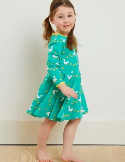 Organic Duck Print Skater Dress