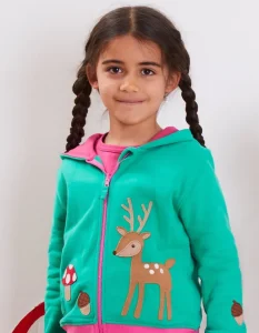 Organic Fawn Applique Hoodie