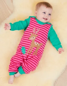 Organic Fawn Applique Slungarees