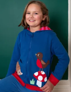 Organic Floral Mushroom Applique Hoodie