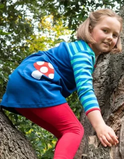 Organic Floral Mushroom Applique Dress