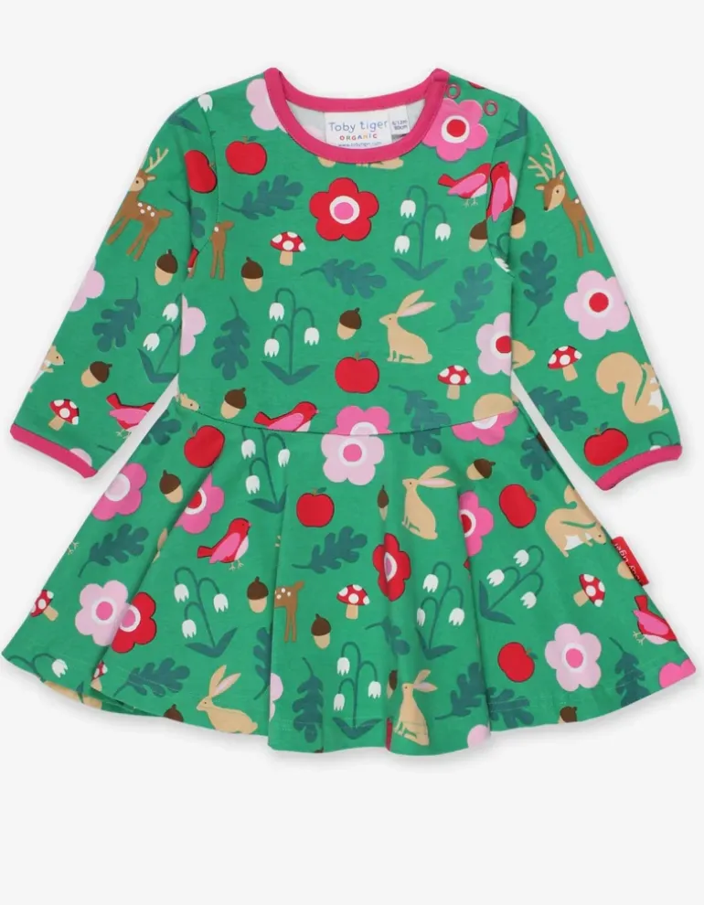 Organic Forest Adventure Print Skater Dress