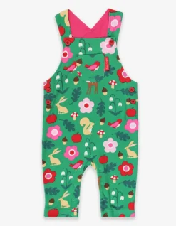 Organic Forest Adventure Print Dungarees