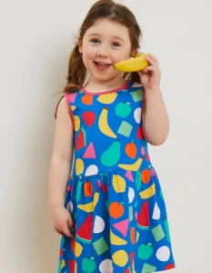 Organic Fruit Print Summer Dress