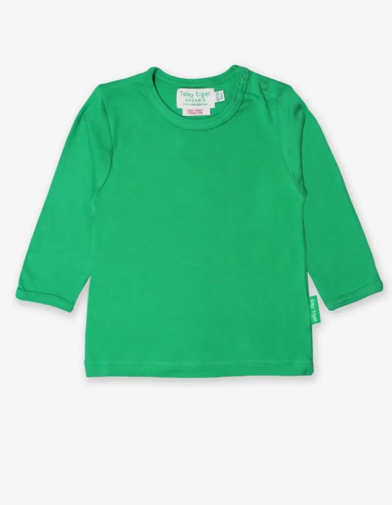 Organic Green Basic Long-Sleeved T-Shirt