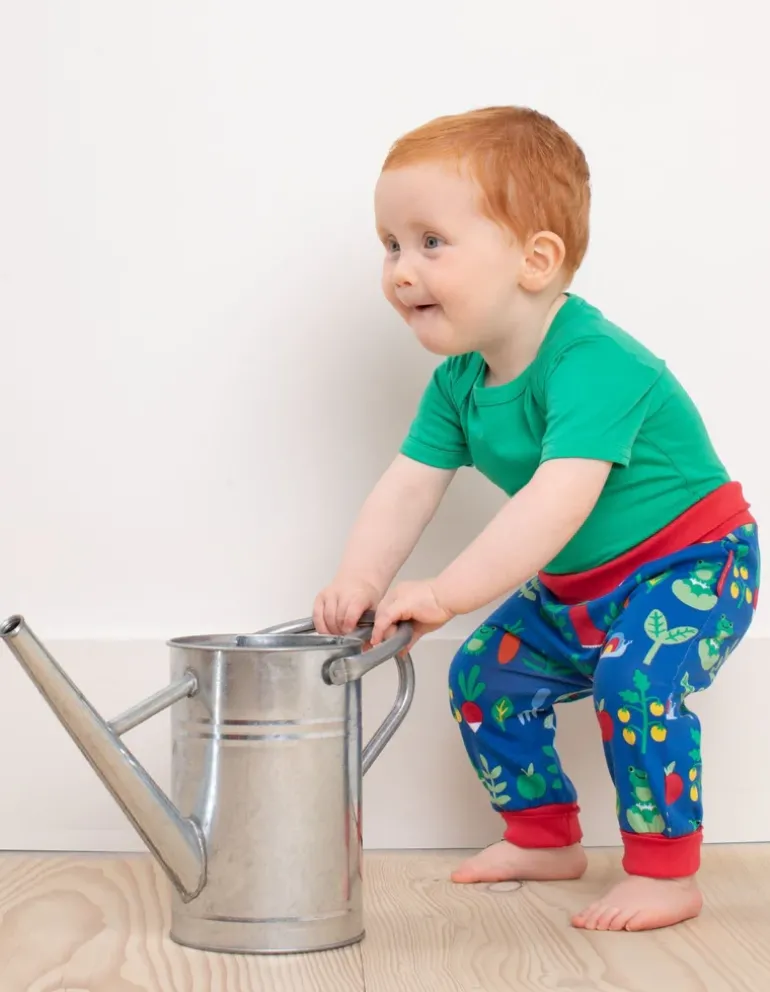 Organic Green Basic Short-Sleeved Baby Bodysuit