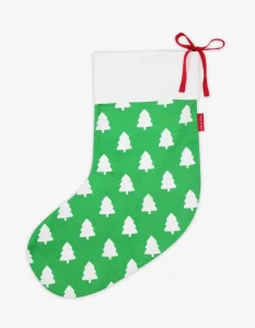 Organic Green Tree Christmas Stocking
