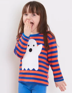 Organic Halloween Ghost Applique T-Shirt