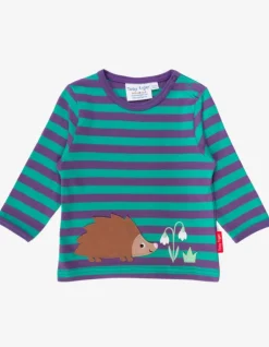 Organic Hedgehog Applique Long-Sleeved T-Shirt