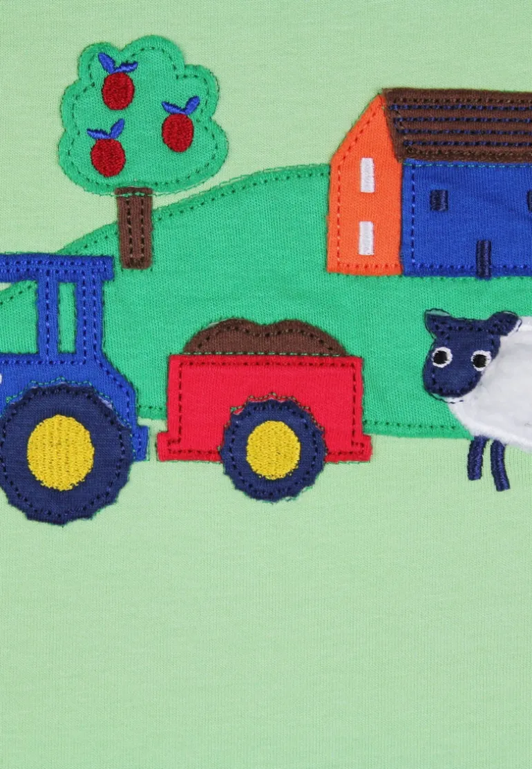 Organic Hillside Applique Short Sleeved T-Shirt