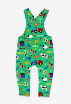 Organic Hillside Print Dungarees