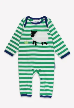 Organic Hillside Sheep Applique Sleepsuit