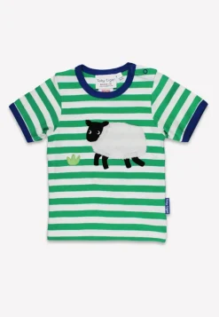 Organic Hillside Sheep Applique Short Sleeved T-Shirt