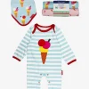 Organic Ice Cream Applique Baby Bundle
