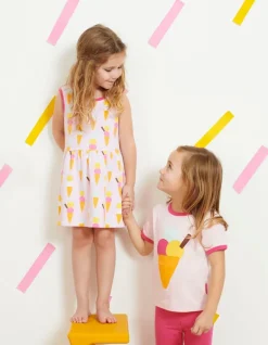 Organic Ice Cream Print Summer Dress